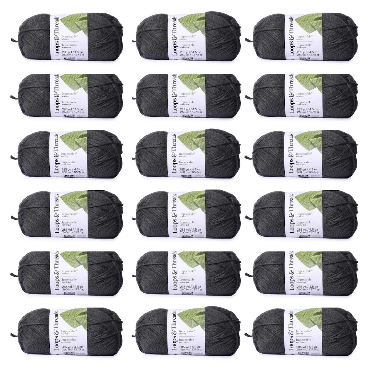 18 Pack: Impeccable® Solid Yarn by Loops & Threads®